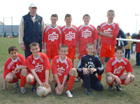 L'équipe de 13 ans de l'USP qui a remporté le tournoi